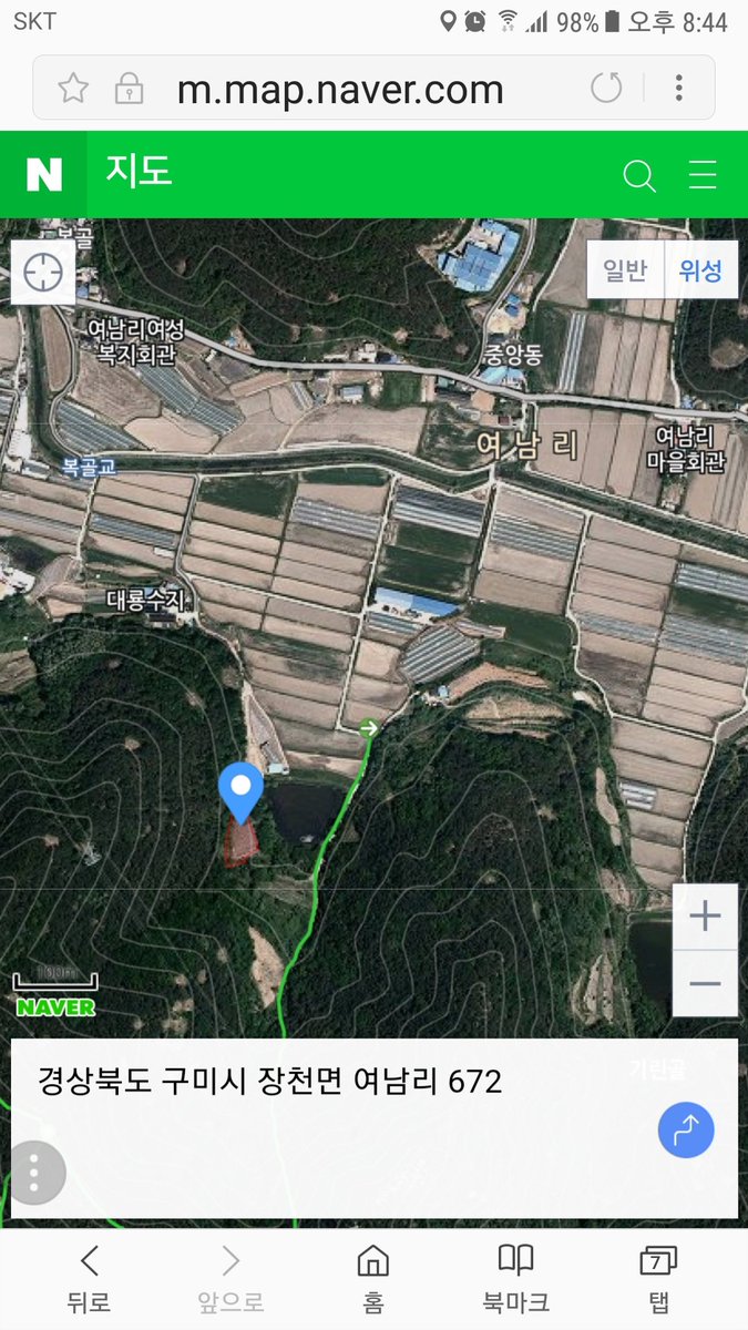 구미시 장천면 여남리  생산관리 전533평. 평당 이십만원