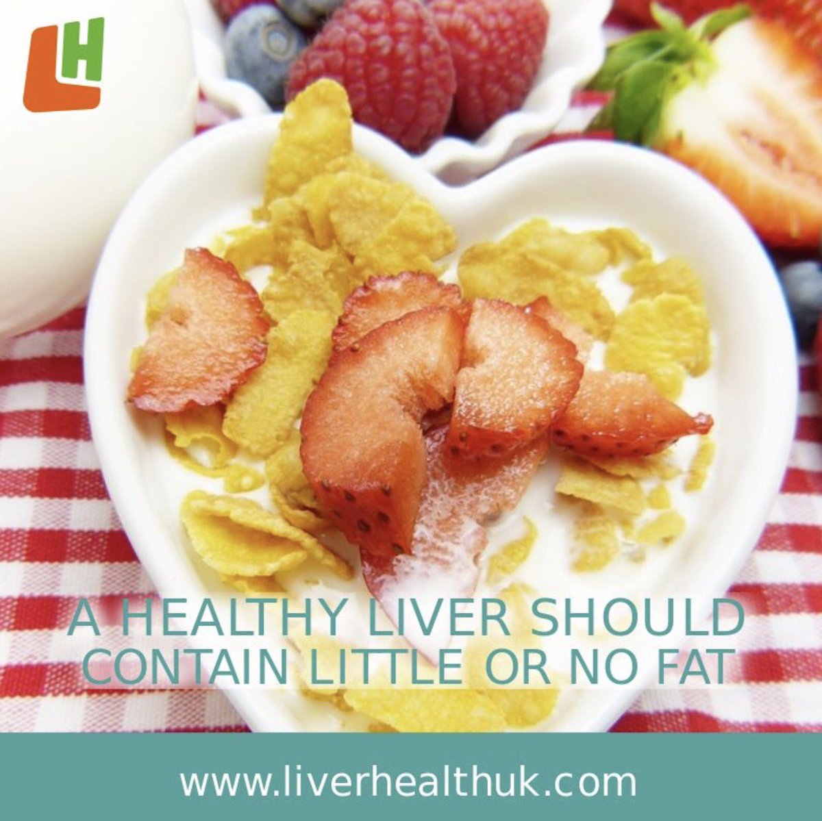 LiverHealthUK's tweet photo. Your #liver should contain little or no fat. A diet low in fat and #sugars can help keep your liver healthy #HealthyEating #NAFLD https://t.co/glnPfHjTvY