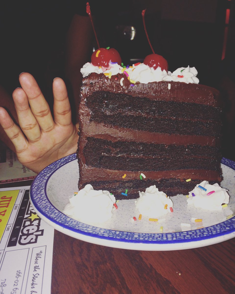 Its the middle of the week - so go ahead - and have a peice of cake that is the size of your hand. #fillmorestavern #towercake #queenseats