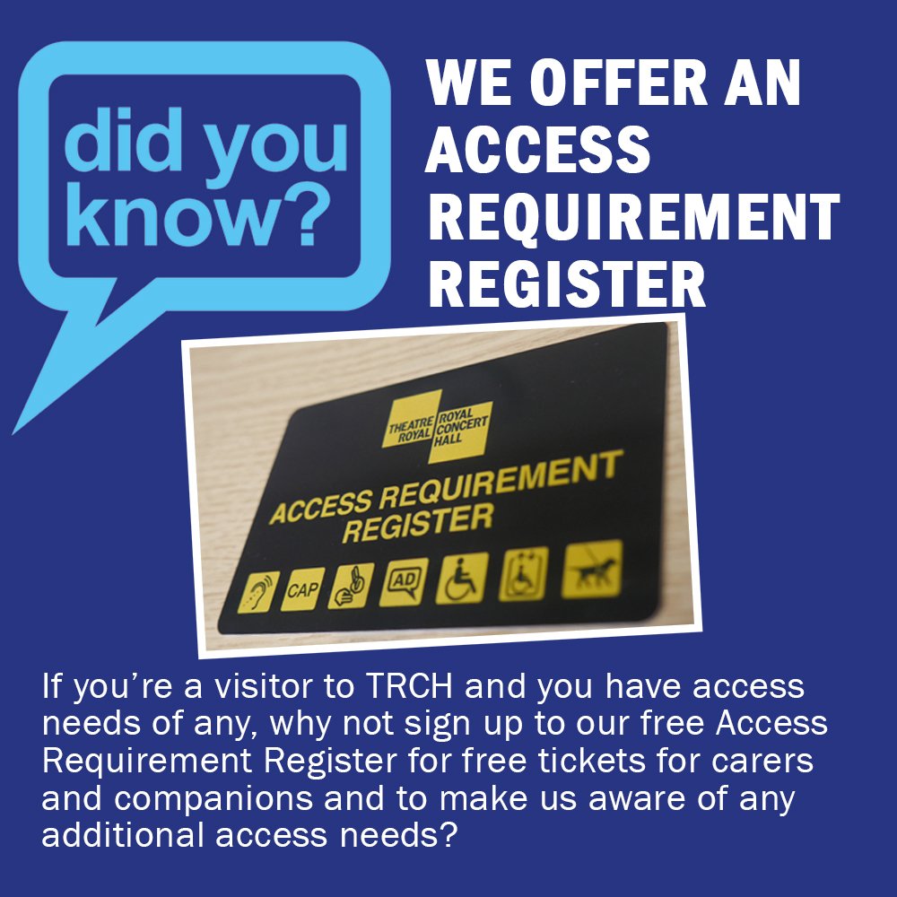 RoyalNottingham's tweet photo. #DidYouKnow We offer an Access Requirement Register so we can know how to help you when you visit us. Find out more: https://t.co/eQoHjVpdz2 https://t.co/5klZTf0RvY
