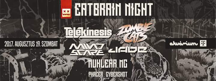 #eatbrainnight in Budapest this Saturday w/ <a href="/Telekinesisdnb/">Telekinesis Dnb</a> <a href="/WeareZOMBIECATS/">Zombie Cats</a> <a href="/Mindscape_dnb/">Mindscape dnb</a> <a href="/NuklearMC/">Nukes</a> 😈