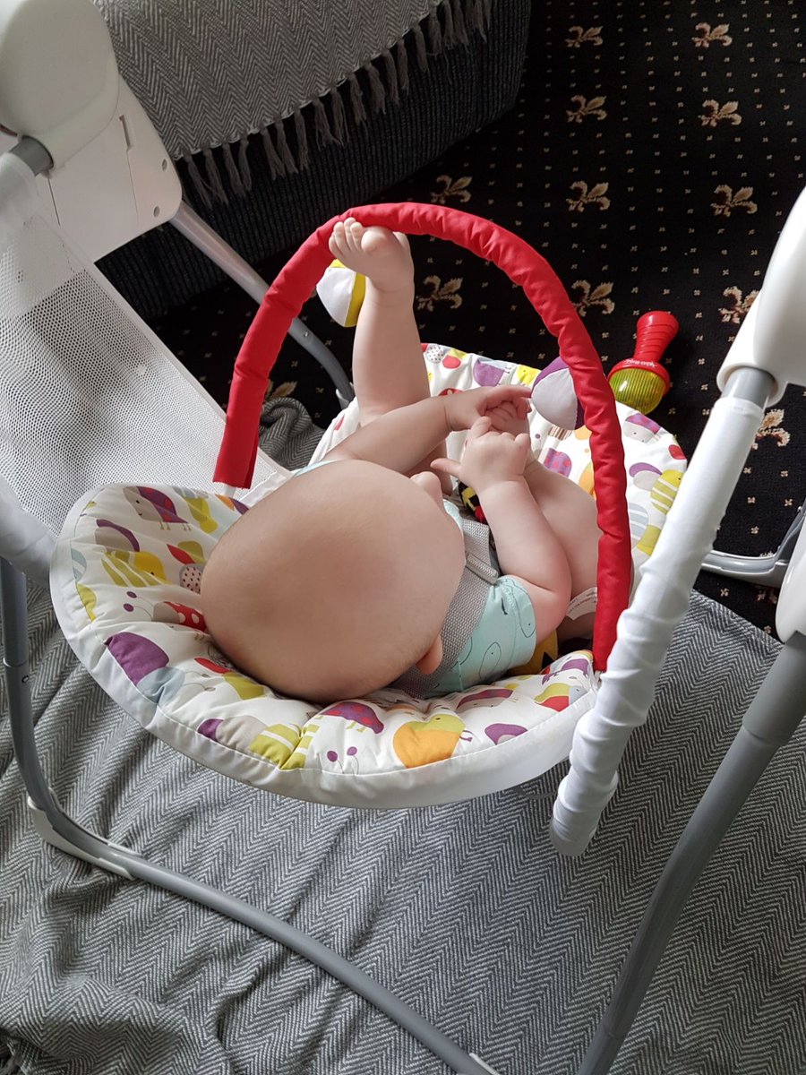 LaurenYoung2016's tweet photo. That bar was behind him and he's pulled it down as a foot rest 😂....little tinker! #funnybaby #littlecharacter #cute https://t.co/ok2AzmkYb0