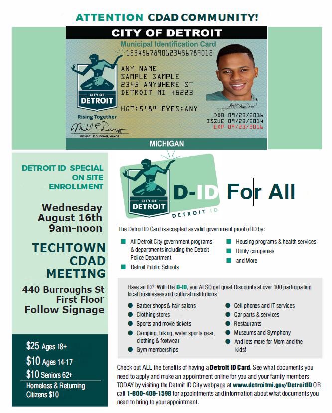CDADDetroit's tweet photo. #CDADMember mtg starting now @techtowndetroit Stop by to get your @CityofDetroit #DetroitID &amp; hear from @sustain_detroit @bcvdetroit #becdd https://t.co/PfGuOVJfWa