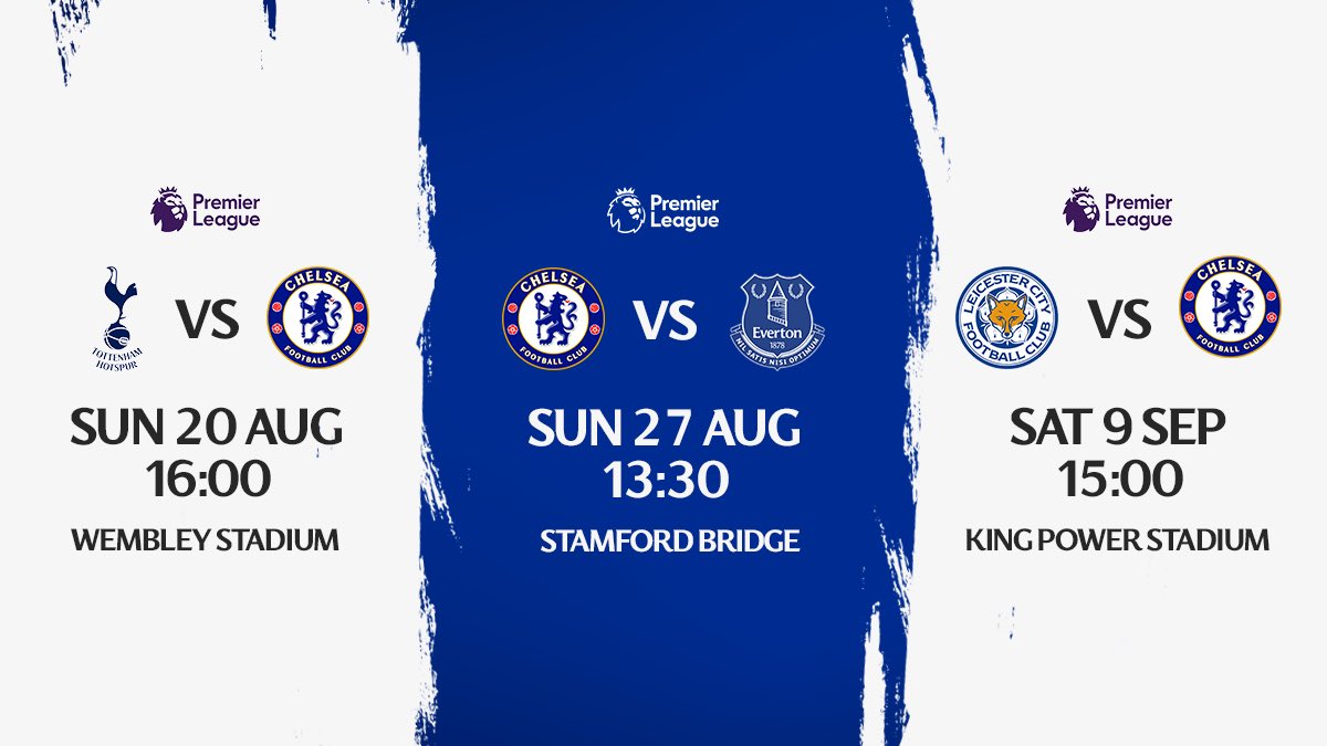 ChelseaFC's tweet image. 📆 Here&apos;s a look at our next three Premier League fixtures...