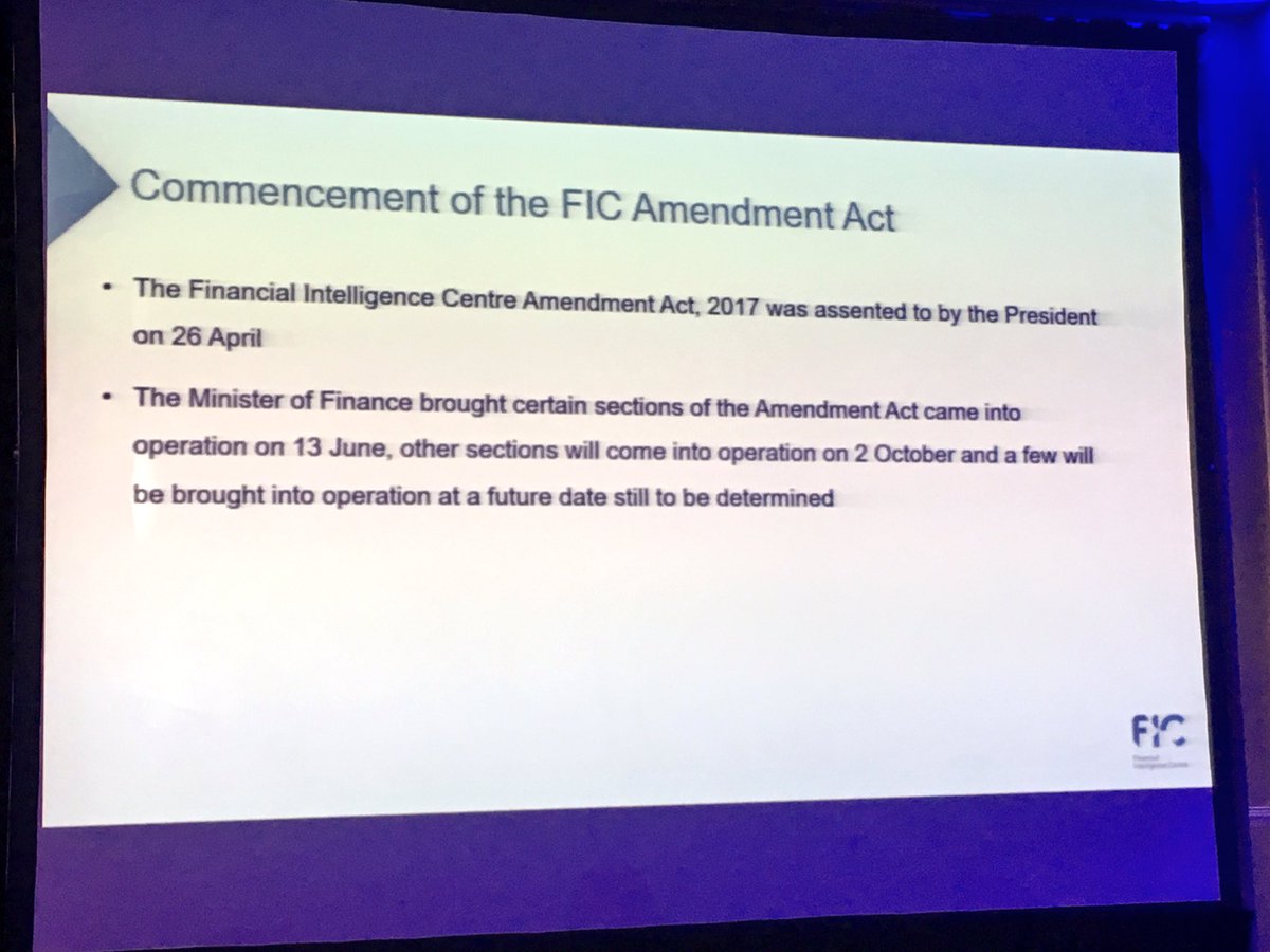 ComplianceSA's tweet photo. Insights on the FIC Amendment Act, from our expert speaker, to keep you in the know. #18AnnualConference #Compliance #risk #rules #laws https://t.co/lqkky7IR11