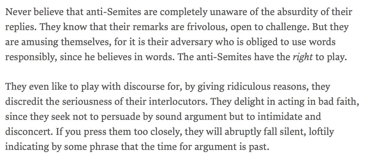 jk_rowling's tweet photo. Compare the 'ironic' Nazi from #Charlotteville with the words of Sartre in his 1944 book 'Anti-Semite and Jew'.
https://t.co/yklRVEHo8X https://t.co/rF2S2SpRit