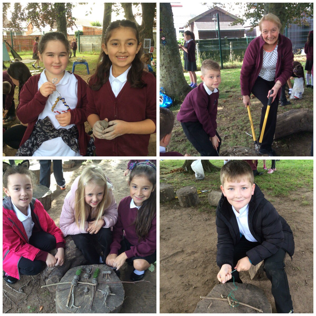 LeafyTrailsFS's tweet photo. P4 & P5 workshop...look out for the woodland bling at the next disco @DrakiesPS #safeuseoftools #safety #creative #enterprise #elderbeads https://t.co/vOXdRdEg0W