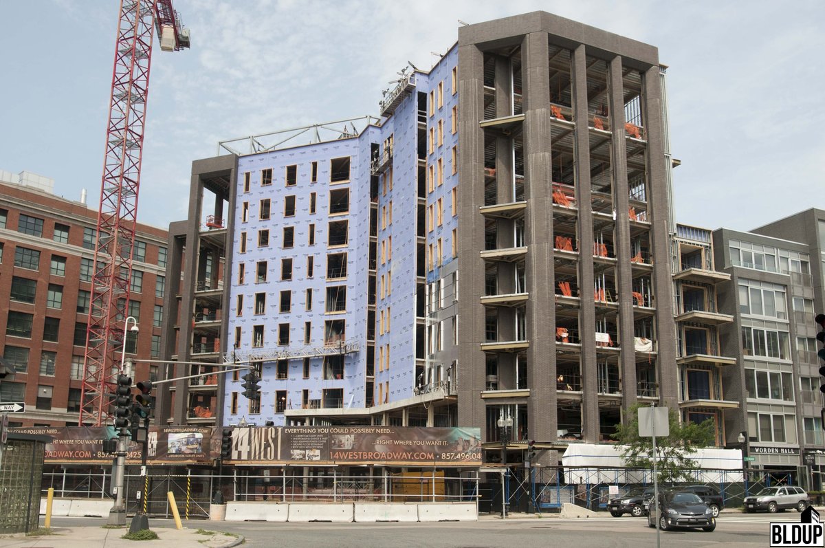 BLDUP's tweet image. Interior framing &amp;amp; facade weatherproofing underway at exclusive 14 WEST luxury residences, now on sale in #Southie: bldup.com/projects/14-we…