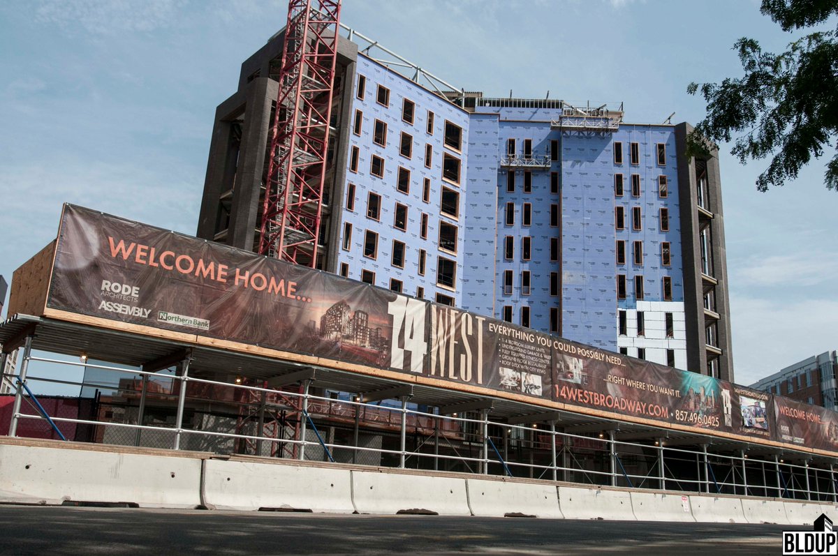 BLDUP's tweet image. Interior framing &amp;amp; facade weatherproofing underway at exclusive 14 WEST luxury residences, now on sale in #Southie: bldup.com/projects/14-we…