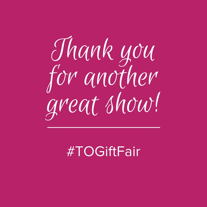 CanGift's tweet photo. Thank you Toronto for another great #TOGiftFair! #CanGift #BeRetailReady https://t.co/KWLaHLIPa7