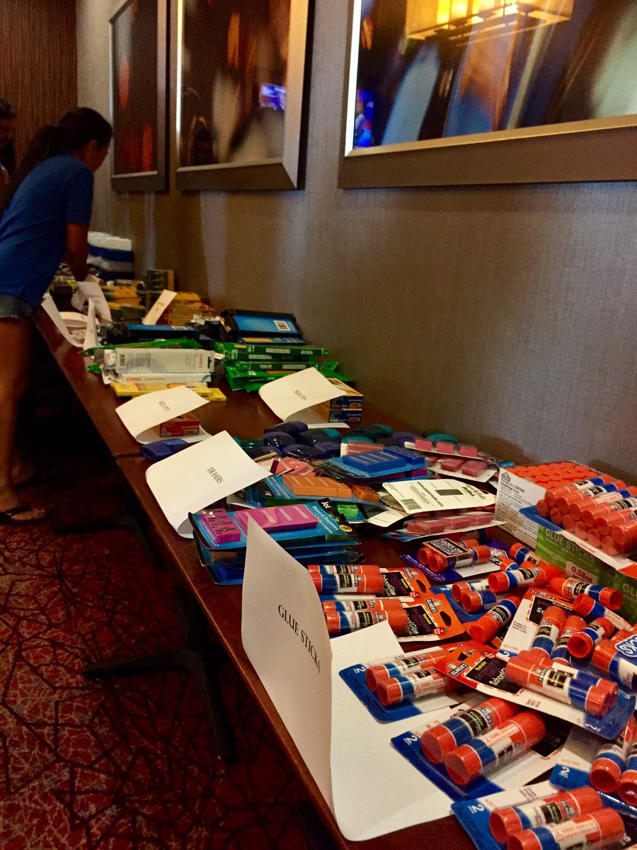 Last night, we filled over 62 backpacks full of school supplies for the less fortunate thanks to our generous members! #BackToSchool #Rotary