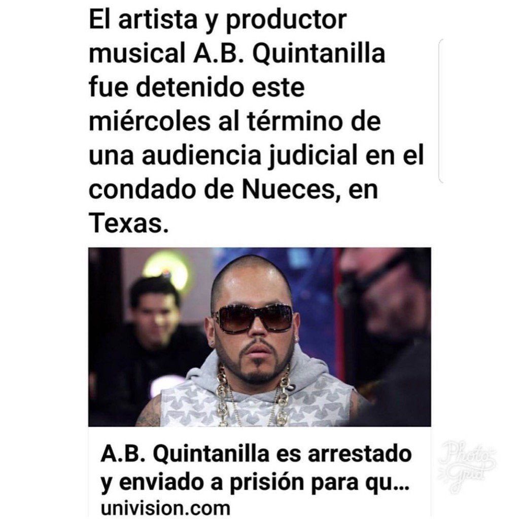 LiliEstefan's tweet photo. #ABQuintanilla se presenta en una corte en Texas y lo arrestan! Los detalles esta tarde en @ElGordoyLaFlaca 4pm https://t.co/jItLExILHq