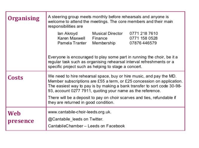 Cantabile_leeds's tweet photo. Used to sing but feeling out of practice? Come and sing your heart out at our open rehearsal 4/9 19:30 We'd love to meet you! #backtosinging https://t.co/TJPqFjkwPv
