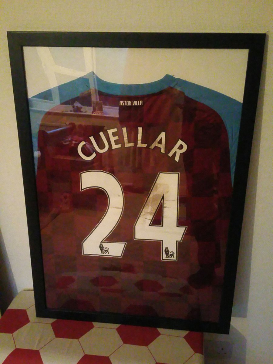nickfryer's tweet photo. @Cuellar24 This is your last worn Villa shirt. Spurs at home   2012. Thanks for throwing it into the Holte End. We miss you. #avfc #partofthepride https://t.co/FWCiRMZ33t