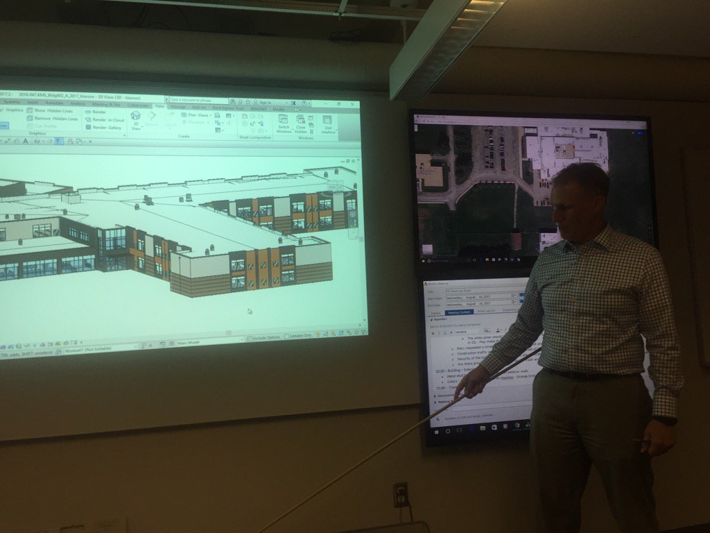 greghunt7's tweet photo. #LPCSC team meeting at @Schmidt_Assoc office to discuss plans for the new LPCSC Intermediate Schools. #lpcscprogress https://t.co/EMqBrVqseq