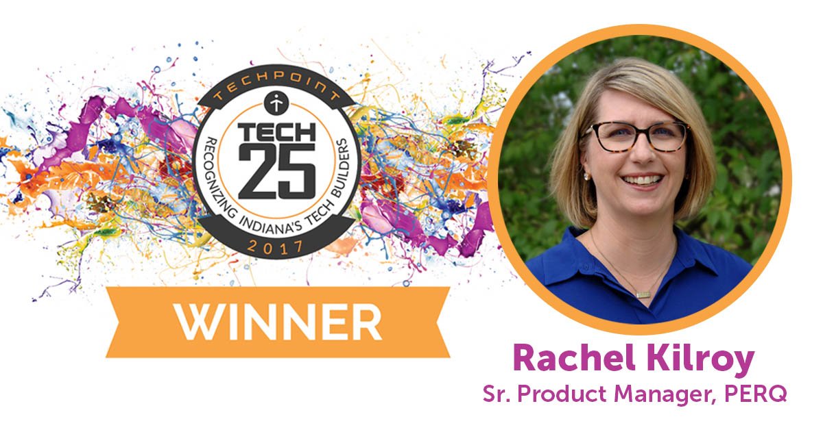 PERQMarketing's tweet photo. We're proud to announce that our amazing Sr. Product Manager @rachel_kilroy is part of @TechPointInd's #IndyTech25. https://t.co/F51tPh6qRg https://t.co/Lp1HSsLAmk