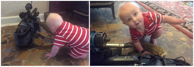 amylaceyRVA's tweet photo. Who knew @8NEWS cameras were a cool toy? See this cutie in front of the camera in an upcoming #HealthyExpectations segment Thursdays at 5:30 https://t.co/nDDOGtchUf