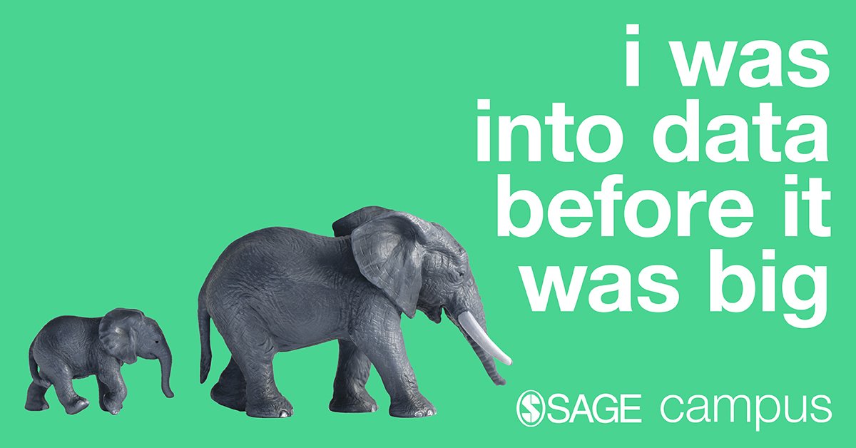 Sage_Methods's tweet image. Want to know how to use #datascience methods for #bigdata research? Learn online with SAGE Campus. Find out more - goo.gl/ZGxV6n