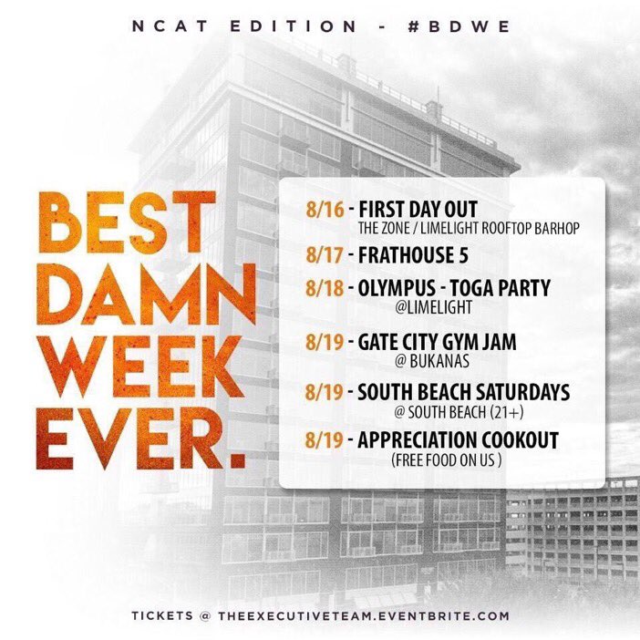 lovetiaaa_'s tweet photo. First event for #BestDamnWeekEver is
‼️‼️‼️‼️‼️Tonight‼️‼️‼️‼️‼️‼️
#TheZone • #LimeLight
#uncg #wssu https://t.co/q11WG2AFXV