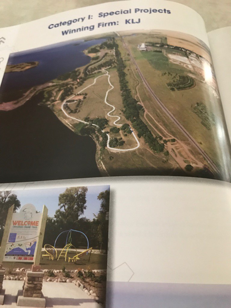 SteinerVicky's tweet photo. Congrats @KLJeng winner #ACECND engineer award for #Dickinson Crooked Crane trail-quality of life for our community https://t.co/XhbqCY3rXV