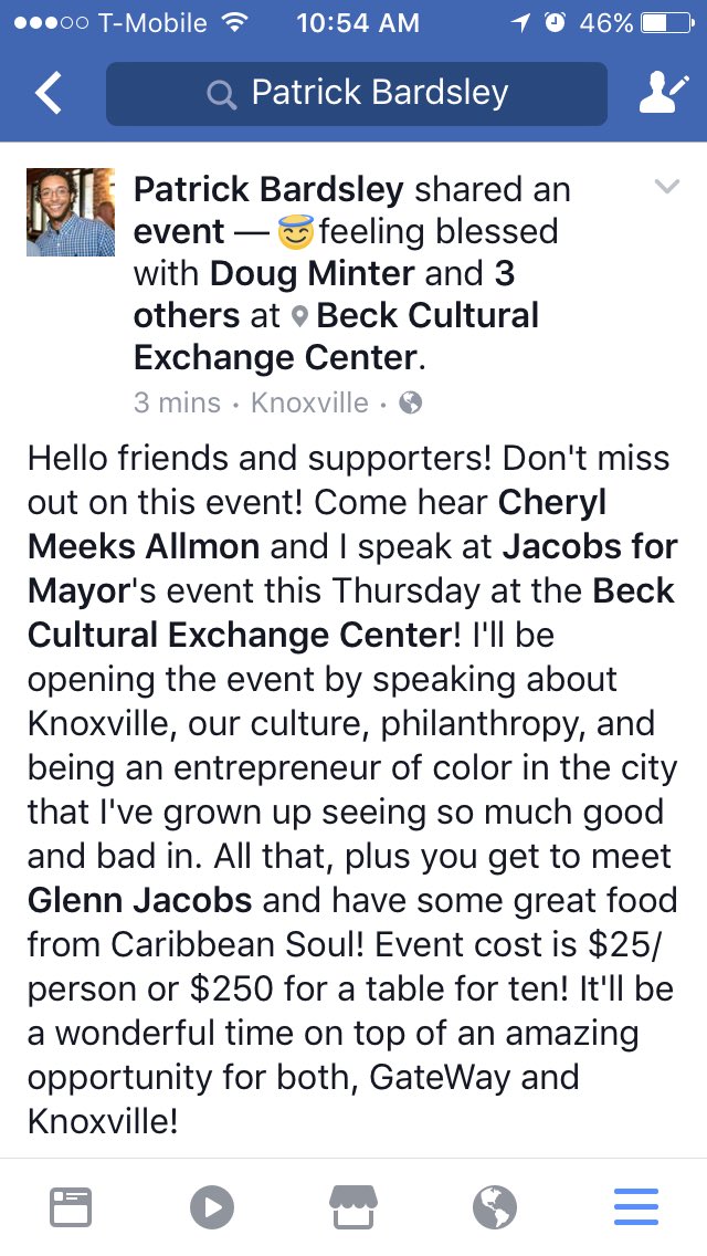 GWGrocDelivery's tweet photo. Come see Cheryl and I speak at Glenn Jacob's event this Thursday at the Beck C.E.C.! We all have beautiful things in store for Knoxville! https://t.co/n0PWH1z5kR