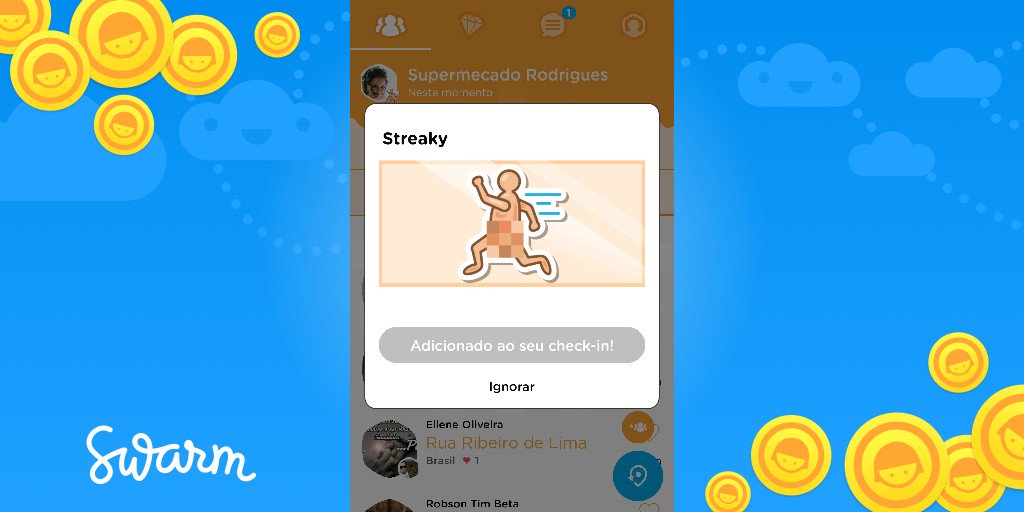 Eu acabei de desbloquear o adesivo Streaky no <a href="/Swarmapp/">Swarm by Foursquare</a>!
swarmapp.com/nenacabral7/ch…
