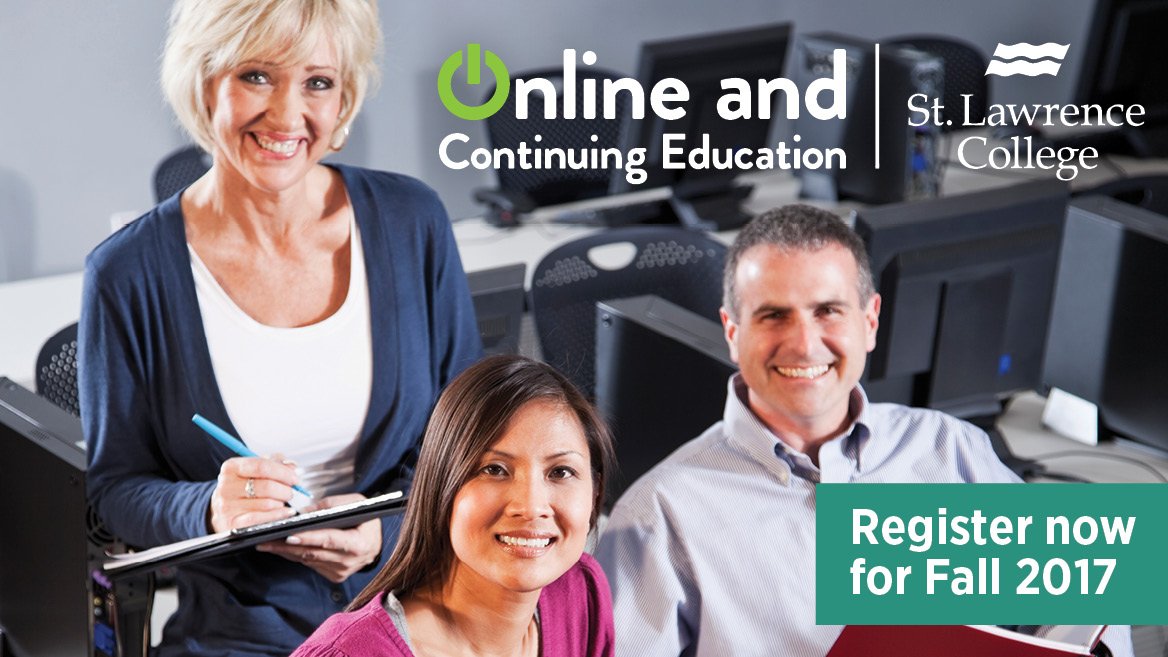 whatsinsideslc's tweet image. There's still time to register for Online and Continuing courses this Fall! Visit stlawrencecollege.ca/ConEd for details.