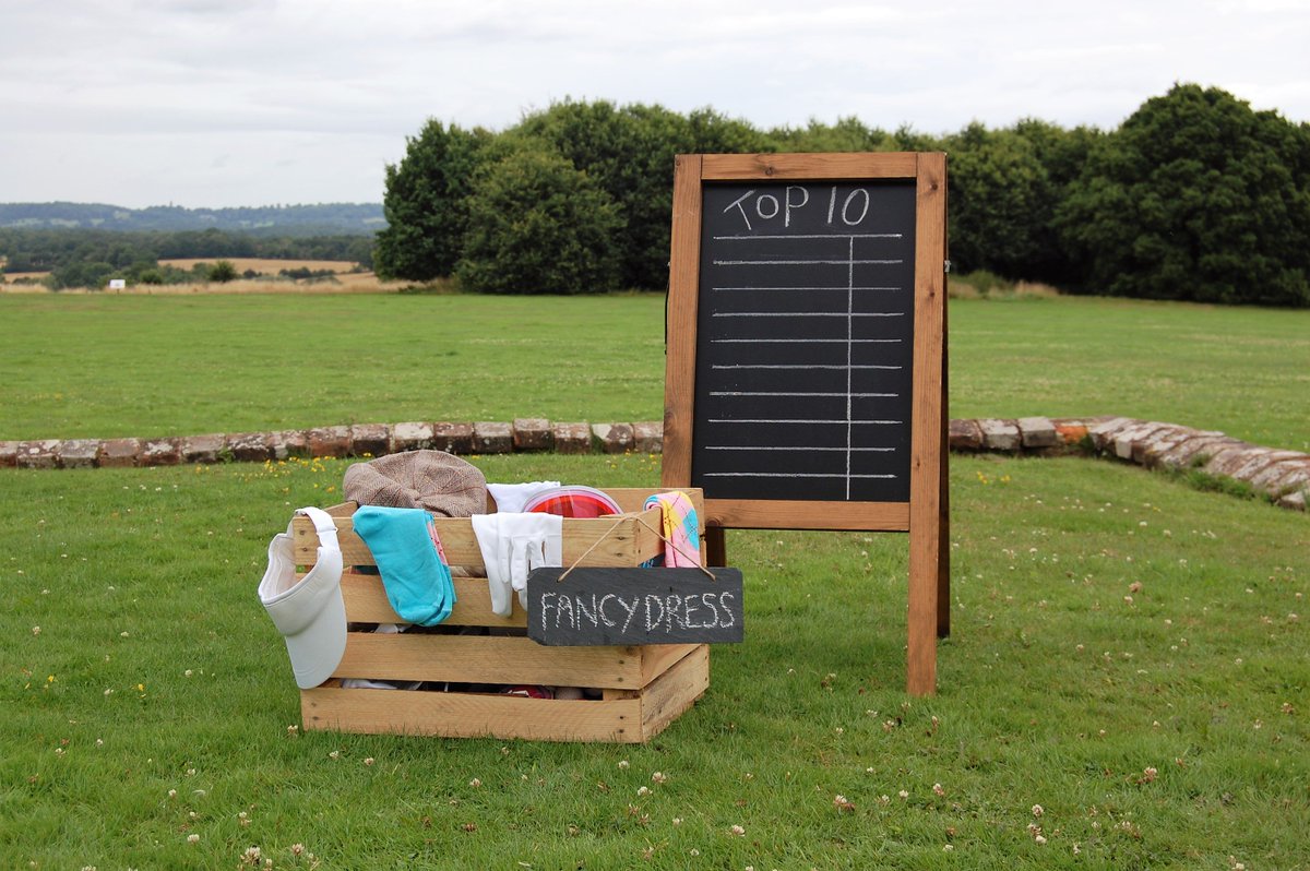 Our mini golf leader board and fancy dress box. #wedding #entertainment #love