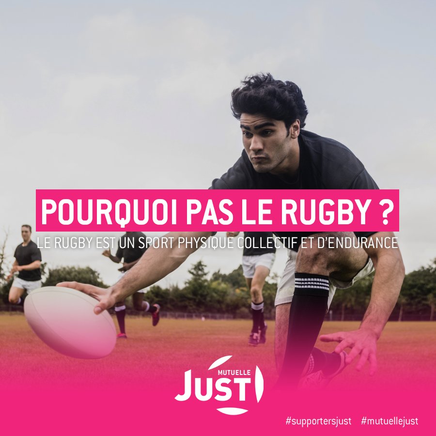 SupportersJust's tweet photo. Vous ne savez pas encore vers quel sport vous tourner à la rentrée ? Pourquoi ne pas tester le #rugby ?
#supportersjust #mutuellejust https://t.co/oqEtrkgW0X