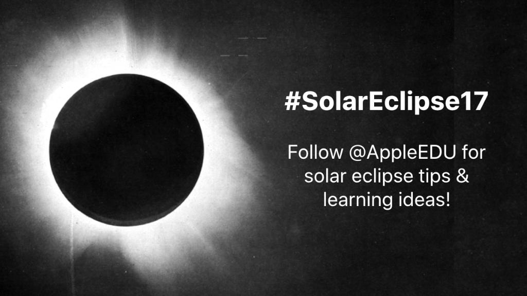 Create out-of-this-world #SolarEclipse17 learning experiences using Apple technology. Follow along all week for tips &amp; project ideas!