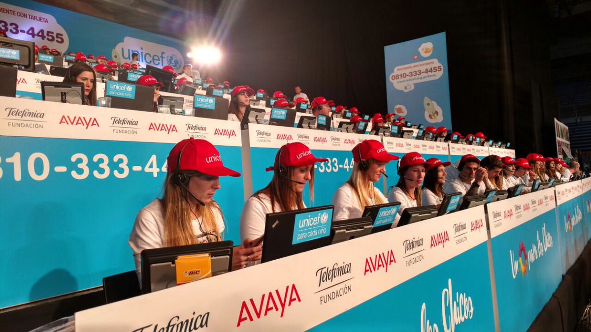 The <a href="/UNICEF/">UNICEF</a> campaign "Un Sol Para Los Chicos" received record contributions with help from <a href="/Avaya/">Avaya</a> call center #tech. #avayanation