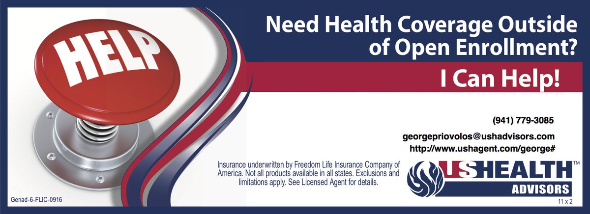 gp_division's tweet photo. Waiting for open enrollment periods can cost you big time! Contact me today for coverage when YOU need it. George Priovolos #(941) 779-3085 https://t.co/e1JazjMt8V