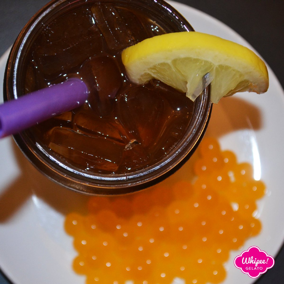 WhipeeGelato's tweet photo. Delicious Iced Tea mixed with Tapioca Pearls can only mean one thing, bubble tea! Come down tonight to enjoy some. https://t.co/o9ABbcYvy6