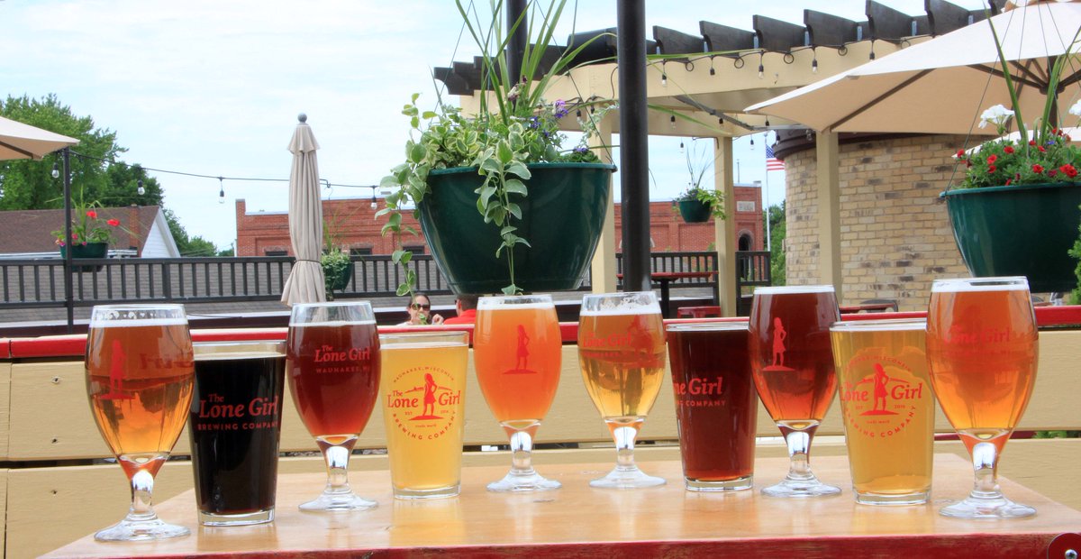 lonegirlbrewing's tweet photo. From pilsners, to belgians, IPAs to stouts, we brew every ounce of our craft beer at our brewpub just north of Madison. #WIBeerWednesday https://t.co/wTXHfJEcFF