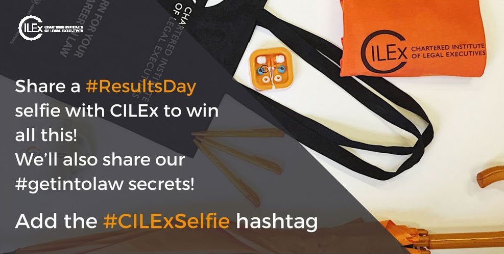 CILEXLawyers's tweet photo. FREE STUFF for school leavers! Share a #ResultsDay selfie with us &amp; we’ll share our #getintolaw secrets &amp; this! #CILExSelfie https://t.co/FevZ18gH1n