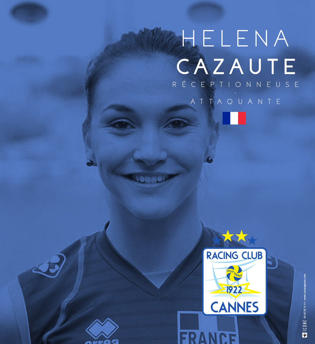 rccannes's tweet photo. La prometteuse réceptionneuse-attaquante de l’équipe de France, Helena Cazaute, rejoint le Racing ! @LNVofficiel #racing #nouvellesaison https://t.co/PjbX3wAeWN