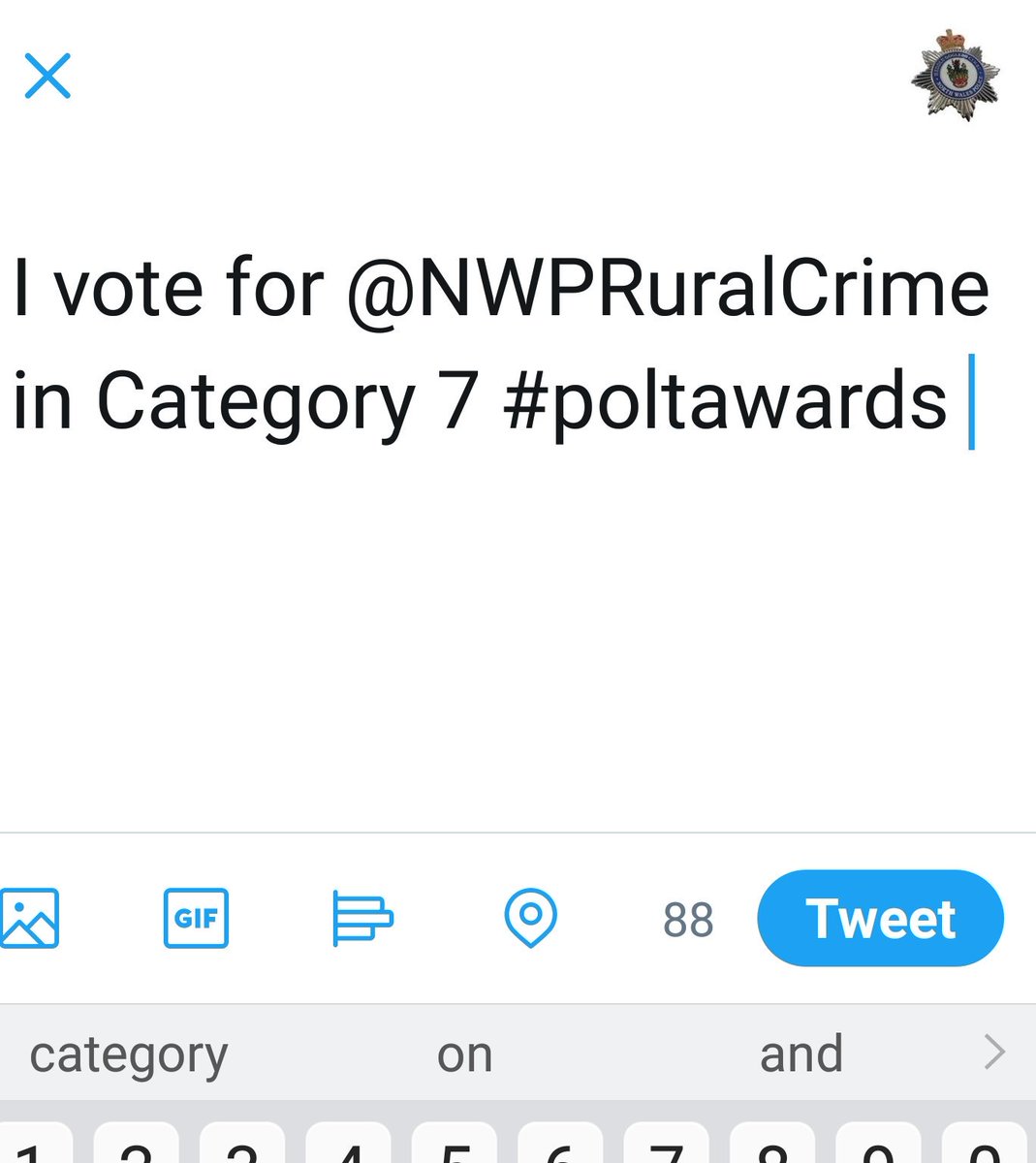 NWPRuralCrime's tweet photo. If you want to vote for us in the Police Awards just type the below in yr feed and tweet

We need yr vote now

It only takes seconds to do
👍 https://t.co/AdXxx0GuWe