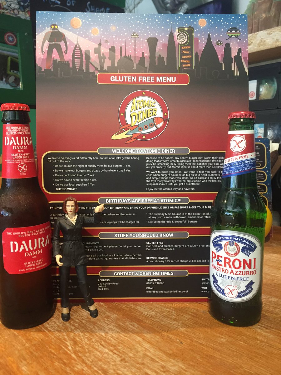 We at atomic r very proud of our G/F menu &amp; r happy to announce this week we have two gluten lagers for your perusal! Come in and enjoy 😍