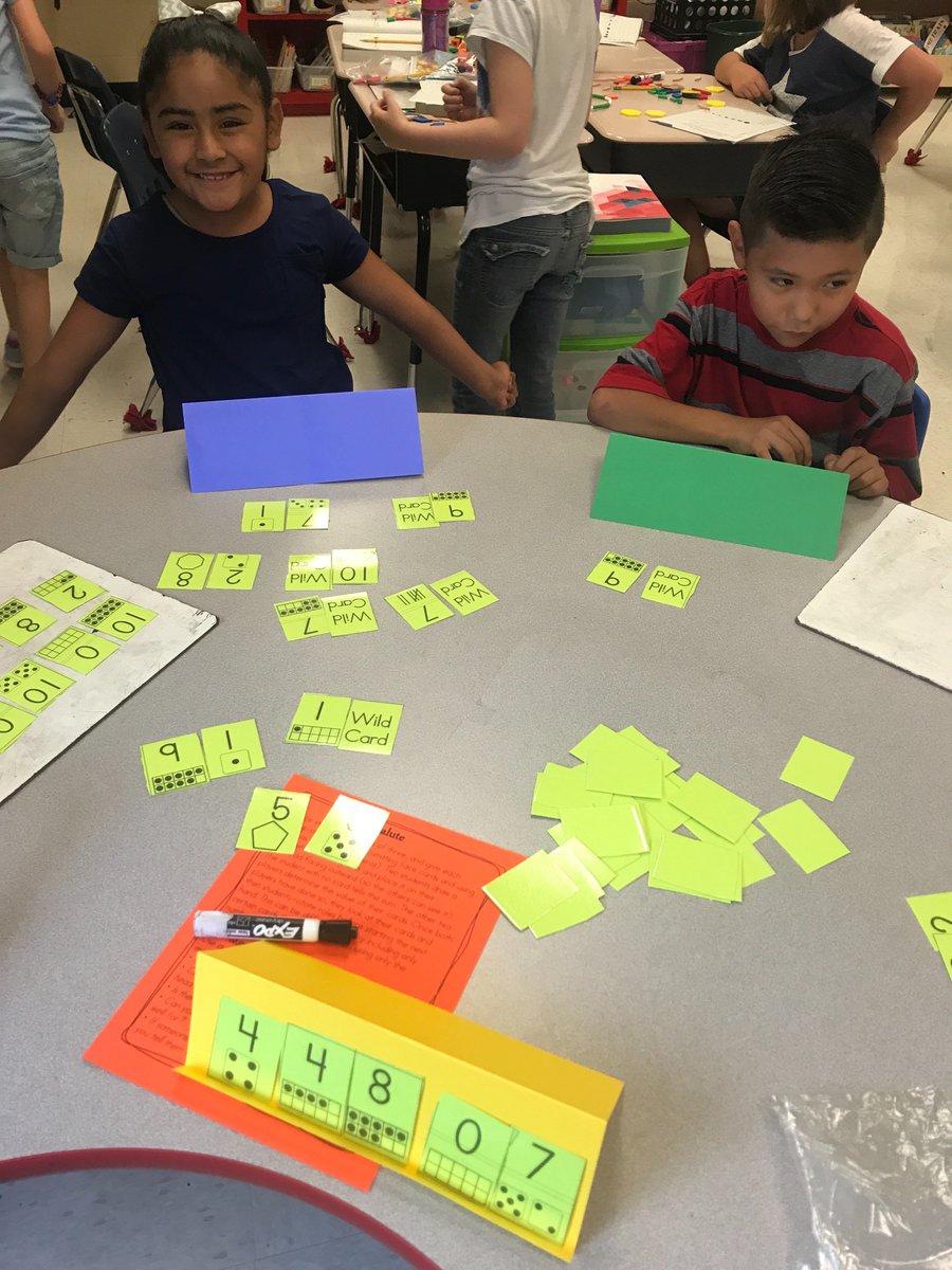 Learning how to play Tens go Fish today in Math #amstimath