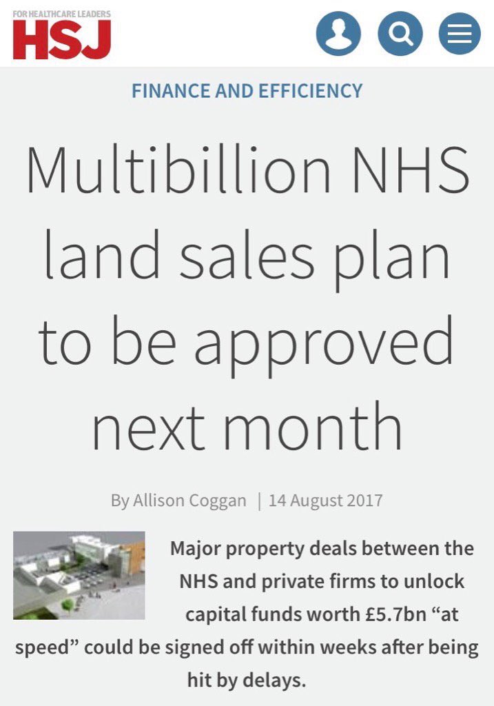 Jeremy Hunt will soon sell almost £6bn of NHS land to the private sector - RT if you think everyone should know (image via <a href="/cpeedell/">Clive Peedell</a>)