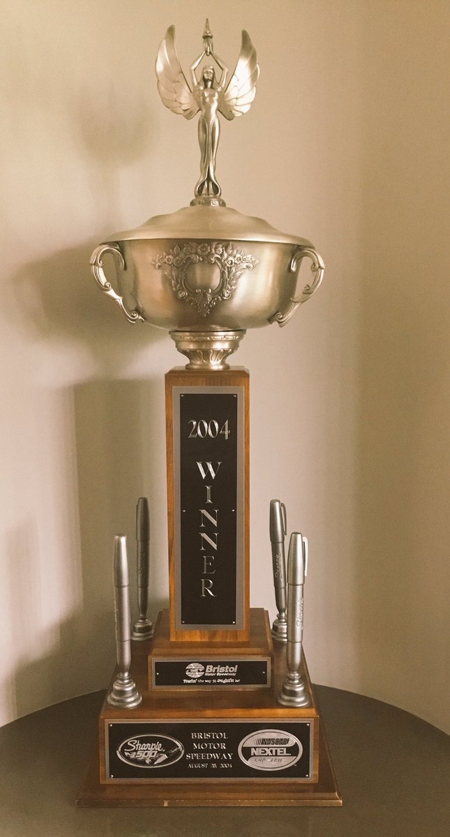 DaleJr's tweet photo. @BMSupdates One of a couple trophies we have in the house. Most are @JRMotorsports or in storage. https://t.co/7L3zYIl0nb