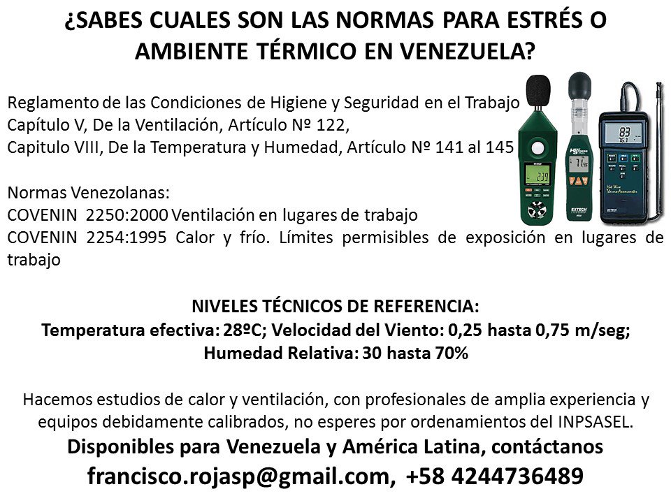 ergoexpress_ve's tweet photo. Requiere hacer estudio de estrés térmico en su empresa?, tenemos la solución, no busques más... https://t.co/FURuGZRYtM