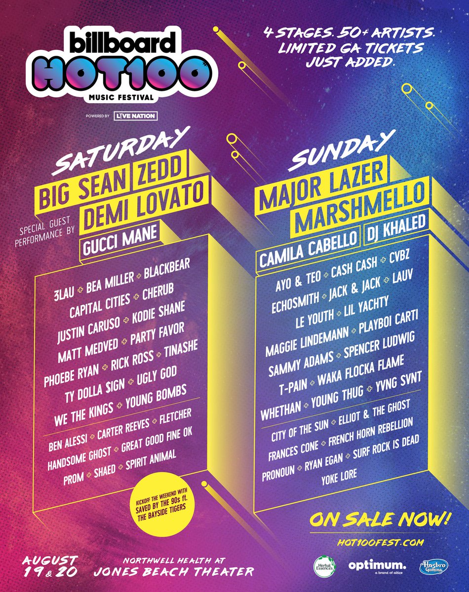 IslandRecords's tweet photo. We are working for the weekend when we can see @ddlovato and @jackandjack at the @billboard's @Hot100fest! https://t.co/FsaVmun9Zj