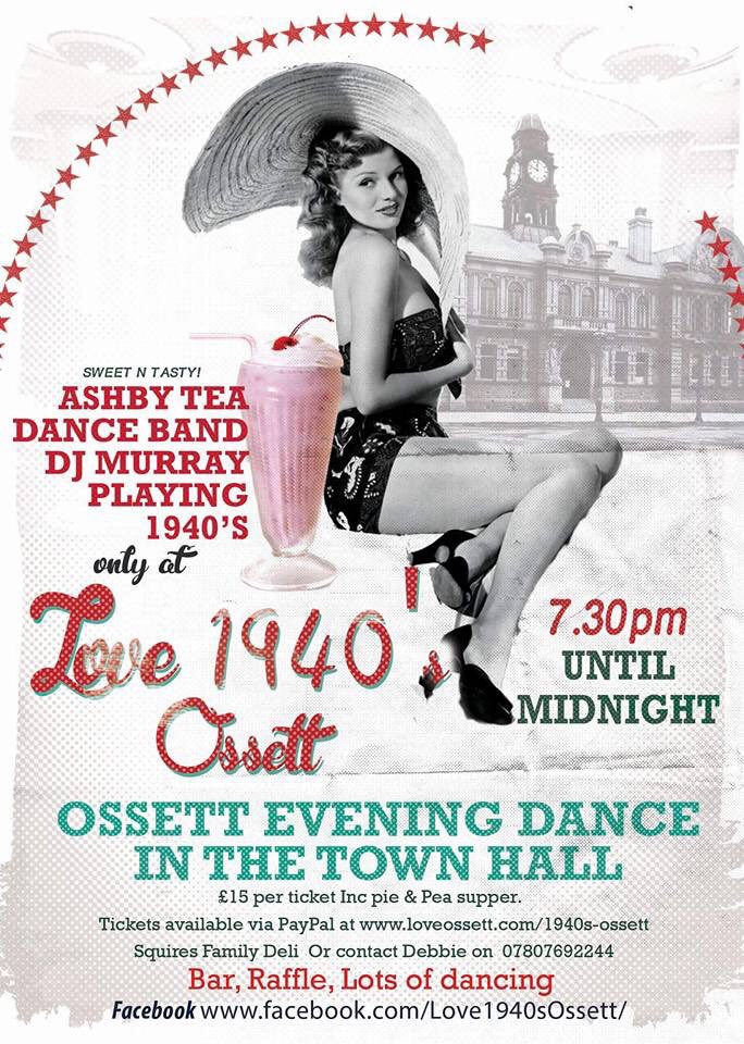 Travel back to the 1940's in Ossett! Sat 9th Sept tickets available just click this link 👉 loveossett.com/1940s-ossett/4… #dancing #ossett #1940s