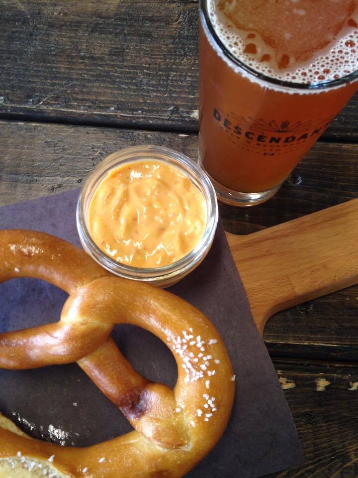 Descendantsbeer's tweet photo. It's #WickedWednesday of Craft Beer Week! Any Pint w/ Pretzel &amp; Beer Cheese dip for $10 to bring out the best in you! #wwcbweek #drinklocal https://t.co/hEP16FUmxm