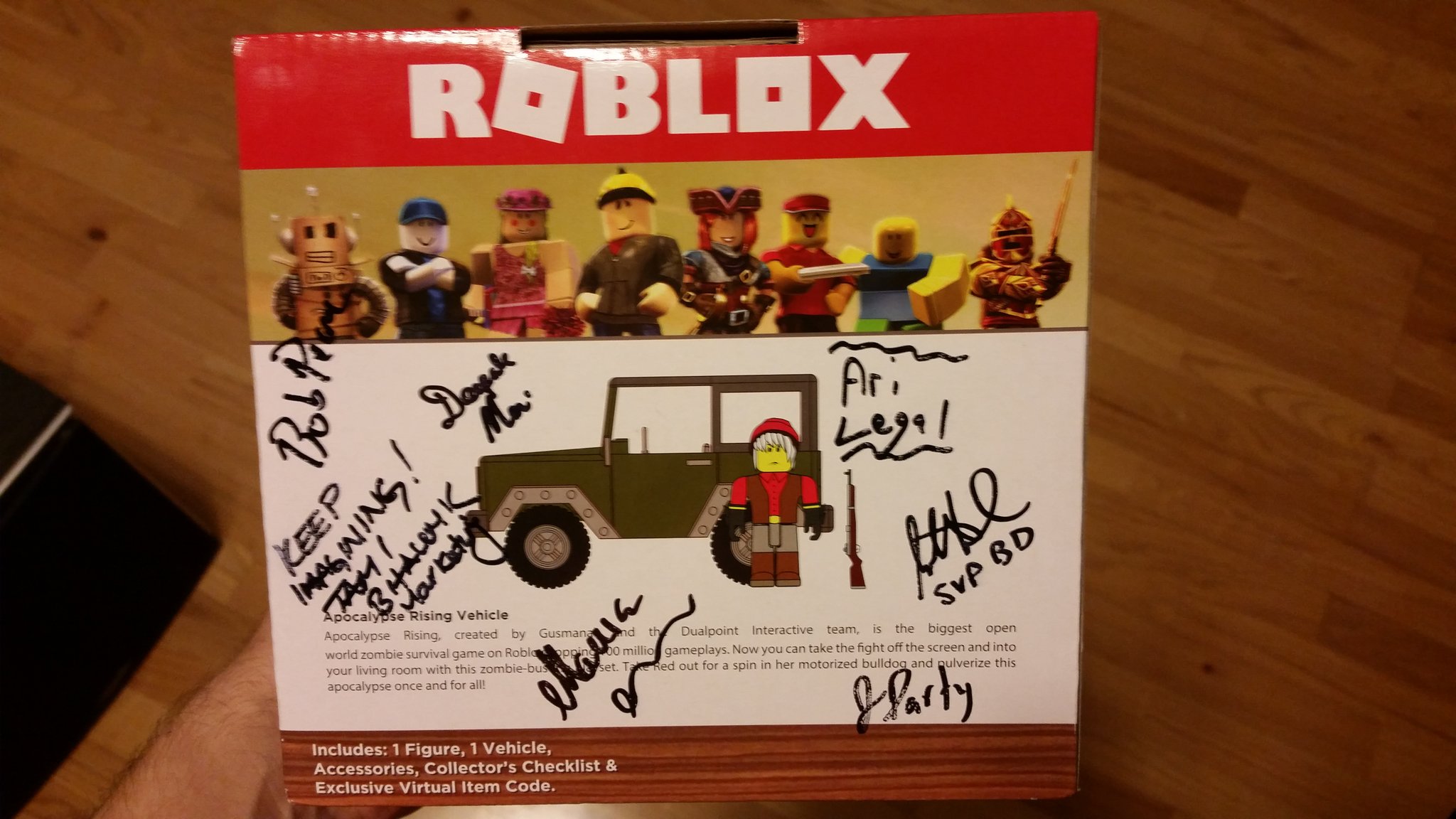 Gus Dubetz On Twitter When I Was At Rdc I Picked Up The Apocalypse Rising 4x4 And Got It Signed By All The Roblox Staff Who Made It A Reality Https T Co Lgvy3hgstr - roblox zombie apocalypse cars