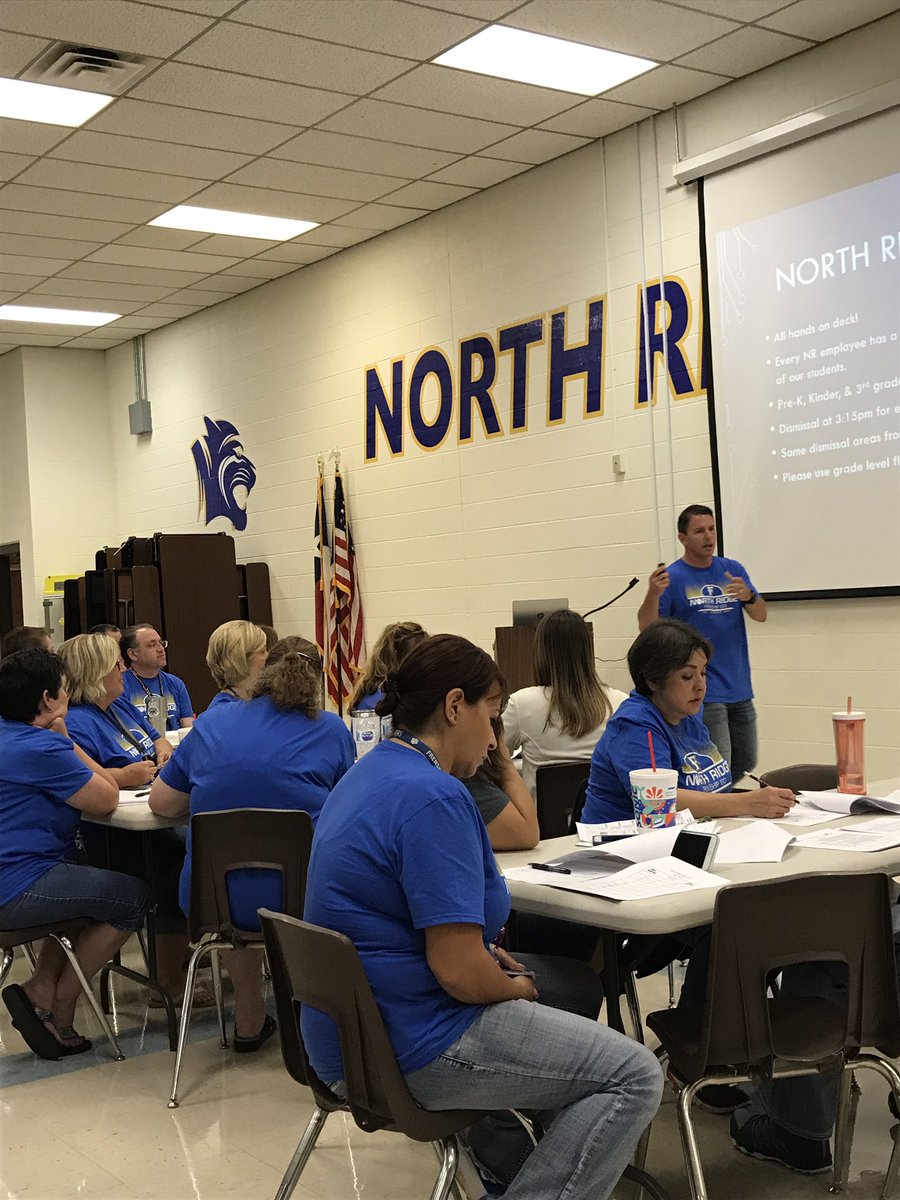 NorthRidgeFISD's tweet photo. Training, planning, playing, and decorating! The Frenship Way 🐯💙💛 https://t.co/rDY6OiHTYl