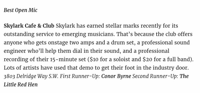 Skylark Cafe & Club tweet media