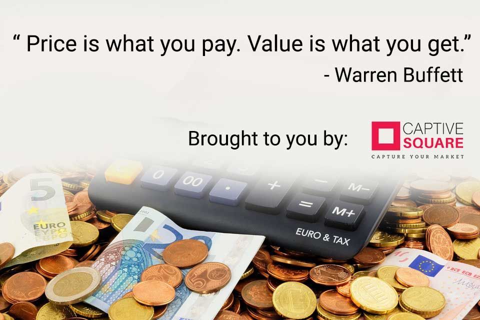 CaptiveSquare's tweet photo. “Price is what you pay. Value is what you get.” - Warren Buffett @CaptiveSquare  https://t.co/Z3ko5QdXqp #inspiration #success https://t.co/svgpO6eyUU
