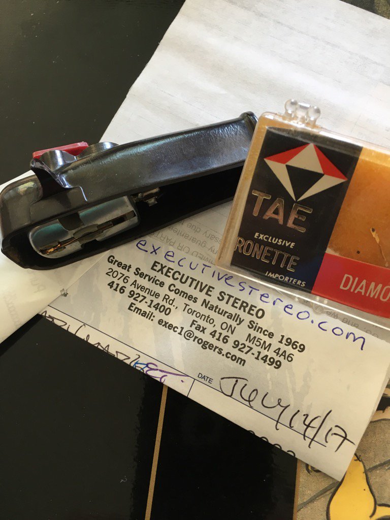 mmfrezell's tweet photo. Thk U Ed &amp; staff @execstereo for finding needle(literally!) in haystack. Can't wait to get old Garrard bk in action! https://t.co/H1FDv8fuT3